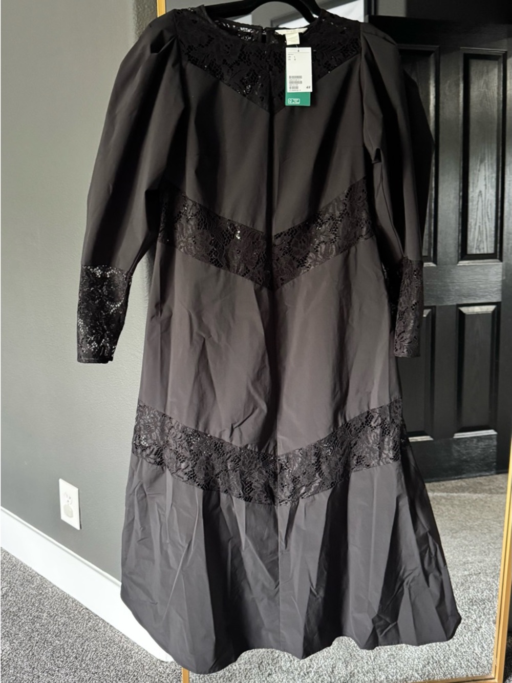 H&M Black Lace Detail Dress